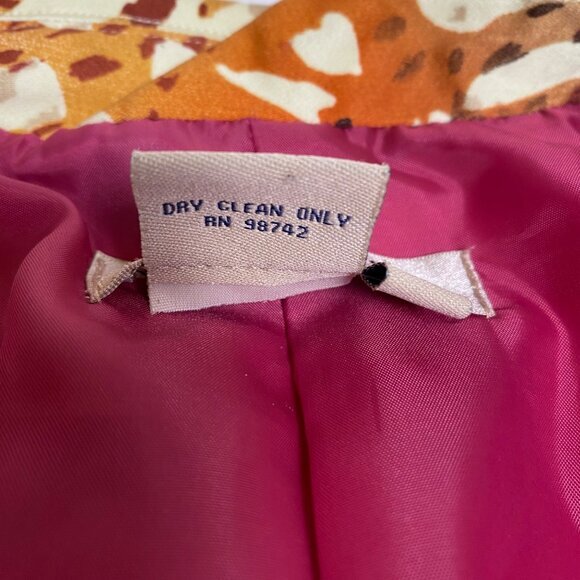 Transitions Womens Size 4 Animal Print Blazer Jacket‎ 3/4 Sleeve Polyester - Picture 8 of 8